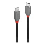 LINDY USB 2.0 Kabel Typ C/Micro-B Anthra Line M/M 0.5m