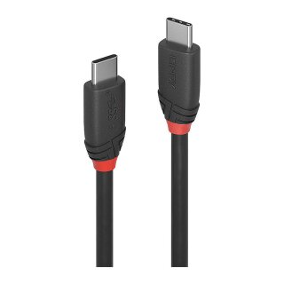LINDY USB 3.1 Kabel Typ C/C 3A Black Line M/M 1m