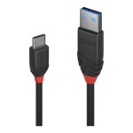 LINDY USB 3.1 Kabel Typ A/C 3A Black Line M/M 1m