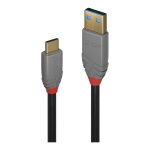 LINDY USB 3.1 Kabel Typ A/C 5A PD Anthra Line M/M 0.5m