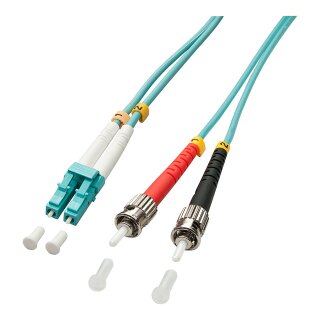LINDY LWL-Duplexkabel LC/ST OM3 2m 50/125æm Multimode