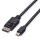ROLINE DisplayPort Kabel DP ST - Mini DP ST schwarz 3m