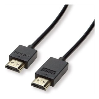 ROLINE 4K HDMI Ultra HD Kabel mit Ethernet aktiv ST/ST schwarz 2m
