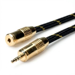 ROLINE GOLD 3.5mm Audio-Verlngerungskabel Stecker / Buchse 10m