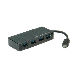 ROLINE USB 3.2 Gen 1 Hub 4fach Typ C Anschlusskabel