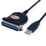 ROLINE USB Konverter Kabel USB nach IEEE 1284 schwarz 1.8m