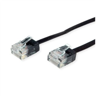 ROLINE UTP Patchkabel Kat.6A Class EA extra-flach schwarz 1m