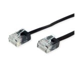 ROLINE UTP Patchkabel Kat.6A Class EA extra-flach schwarz 2m