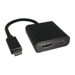 ROLINE Display Adapter USB Typ C - HDMI + 1x Typ C PD ST/BU