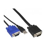 INLINE KVM Kabelsatz USB fuer 19 Zoll KVM Switch Laenge 1.8m