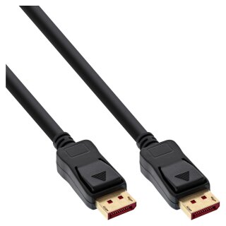 INLINE DisplayPort 1.4 Kabel 8K4K schwarz vergoldete Kontakte 5m