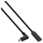 USB 3.2 Kabel - USB Typ-C Stecker gewinkelt auf Buchse -...