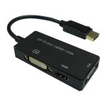 KABELADPT.DP-HDMI/DVI/VGA ST/BU
