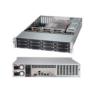 2HE Supermicro Gehäuse SuperChassis 2U CSE-826BAC12-R1K23LPB