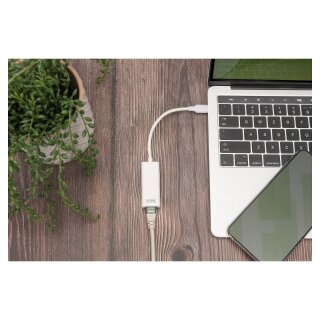 DIGITUS Adapter USB3.0/C -> RJ45 Gigabit Ethernet St/Bu 20cm
