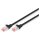 DIGITUS Patchkabel Cat6 S/FTP 2xRJ45 0.25m schw Hebelschutz Polybeutel
