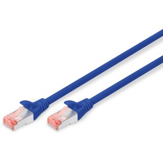 DIGITUS Patchkabel Cat6 S/FTP 2xRJ45 5.0m blau Hebelschutz Polybeutel