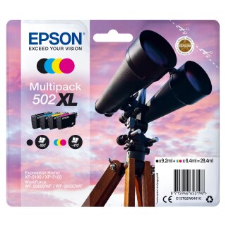 Epson Tinte 502 C13T02W64010 4er Multipack (BKMCY) bis zu 470 Seiten