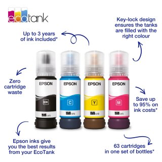 Epson Tinte 104 EcoTank C13T00P440 Gelb bis zu 7.500 Seiten