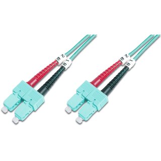 DIGITUS LWL Patchkabel SC -> SC 3.00m Multimode Duplex OM3