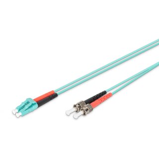 DIGITUS LWL Patchkabel LC -> ST 1.00m Multimode Duplex OM3
