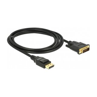 Kabel DisplayPort 1.2 Stecker > DVI 24+1 Stecker Passiv 4K 30 Hz 2 m schwarz