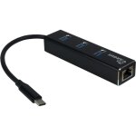 USB-C HUB 3Port Inter-Tech Argus IT-410 1x RJ45 Gigabit...