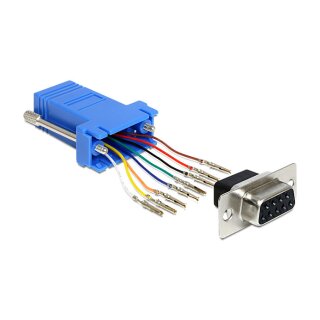 D-Sub 9 Pin Buchse > RJ45 Buchse Montagesatz