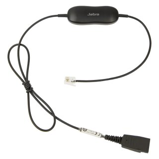 Jabra Smart Cord QD to RJ9 straight with 8-position switch configurator for Avaya one-X Telephone system for 96XX Series