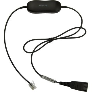 JABRA Smart Cord QD to RJ9 straight 0.8 meters with 8-position switch configurator for STD Variants Headset