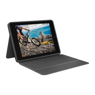 Logitech Rugged Folio Tastatur und Schutzhülle iPad 7./8./9. Generation Black QWERTZ DE