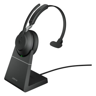 Jabra Evolve2 65 Mono MS + Ladestation + Link 380a, schwarz