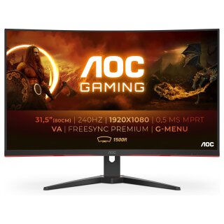 80cm/31,5 (1920x1080) AOC C32G2ZE Gaming Curved 16:9 1ms 240Hz DisplayPort 2xHDMI VGA VESA Speaker Full HD Black