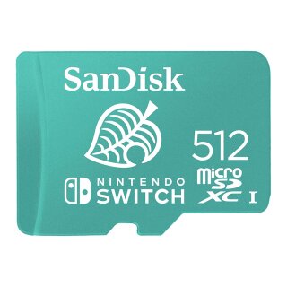 CARD 512GB Sandisk Nintendo Switch Microsdxc 100MB/s Mint Green +Adapter