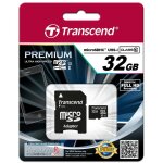 CARD 32GB Transcend Premium MicroSDHC 45MB/s +Adapter