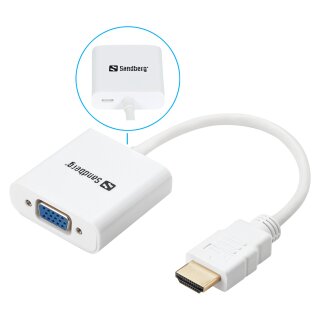 Sandberg HDMI > VGA (ST-BU) Adapter Weiß