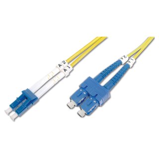 DIGITUS LWL Patchkabel LC -> SC 2.00m Singlemode Duplex OS2