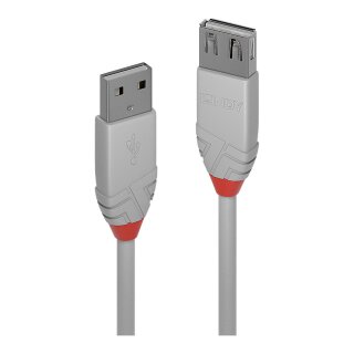 Lindy Anthra Line USB Kabel 5 m USB A Männlich Weiblich Grau