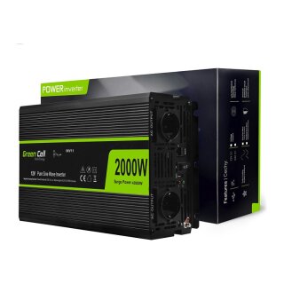 Green Cell KFZ Spannungswandler Power Inverter 12V > 230V 2000/4000W