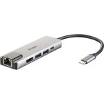 USB-C HUB 5Port D-Link DUB-M520 2xUSB3.2 Gigabit Lan RJ45...