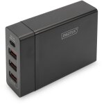 Charger 72W 1xUSB-C 20V/3A 3x USB-A 5V/2.4A DIGITUS schwarz