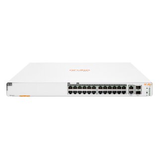 24+4P HP Enterprise Aruba Instant On 1960 24G 2SFP+ 2XGT PoE+ (370W) M RM Switch