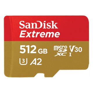 CARD 512GB Sandisk Extreme MicroSDHC 190MB/s +Adapter