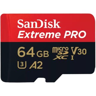 CARD 64GB Sandisk Extreme Pro Microsdxc 200MB/s +Adapter