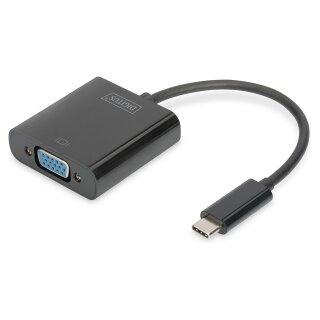 DIGITUS Adapter USB3.0/C -> VGA 19.5cm schwarz