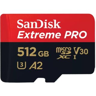 CARD 512GB Sandisk Extreme PRO microsdxc UHS-I Karte + Adapter