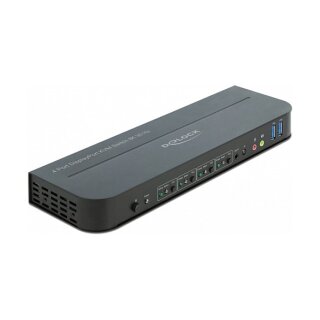DELOCK DisplayPort 1.4 KVM Switch 8K 30Hz mit USB 3.0 und Audio