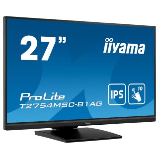 68,6cm/27 (1920x1080) iiyama ProLite T2754MSC-B1AG 16:9 FHD IPS Touch 4ms 60Hz HDMI VGA USB VESA Speaker Black