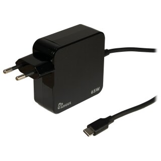 Charger USB-C 65W Black INTER-TECH PD-2065
