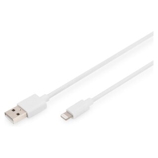 DIGITUS Datenkabel Apple Lightning->USB A St/St MFI 1m weiss